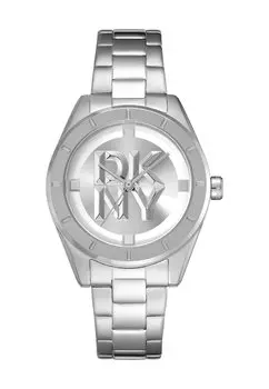 Часы QUARZ CHAMBERS MIDI DKNY, серебряный