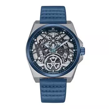 Часы Romero с кожаным ремешком Heritor Automatic, синий