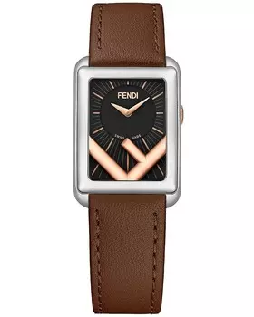 Часы Runaway 22,5x32 мм Fendi, цвет Stainless Steel & Brown