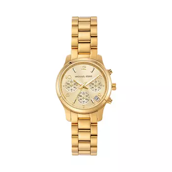 Часы Runway из нержавеющей стали с тройным обхватом, позолоченные 18 карат MICHAEL KORS