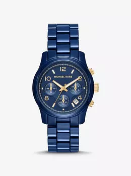 Часы Runway темно-синего цвета Michael Kors, синий