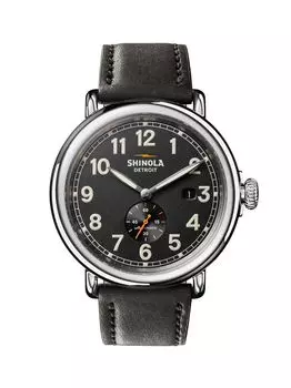Часы Runwell из нержавеющей стали с автоматическим подсчетом секундной секунды 45 мм Shinola, черный