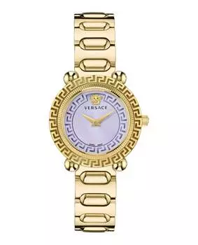Часы с браслетом Greca Twist Versace, золотой/золотой/фиолетовый