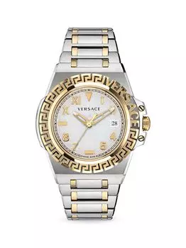 Часы с браслетом из нержавеющей стали Greca Reaction Versace, серебряный