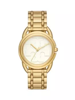 Часы с браслетом из нержавеющей стали Miller Goldtone Tory Burch, желтый