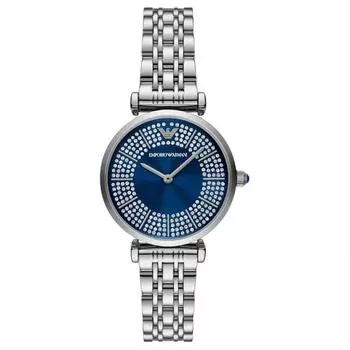 Часы с двумя стрелками из нержавеющей стали EMPORIO ARMANI