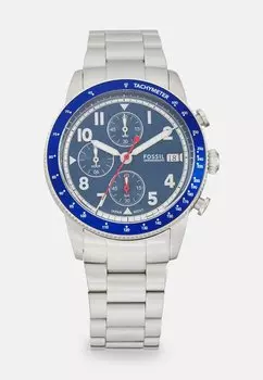 Часы с хронографом Fossil, серебро