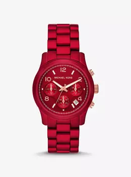 Часы с красным покрытием для подиума Michael Kors, красный