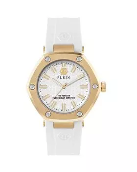 Часы с шестигранником, 38 мм PHILIPP PLEIN, цвет White