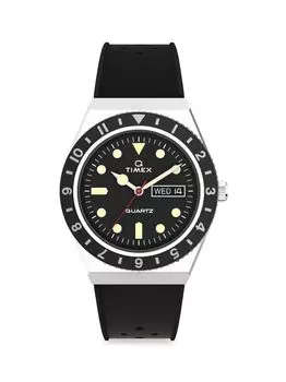 Часы с синтетическим ремешком Q Diver Timex, черный
