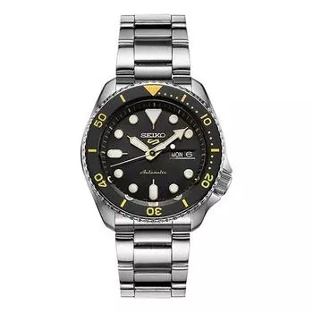 Часы SEIKO Casual waterproof Automatic Sports Mechanical Watch 'Black Silver Gold'