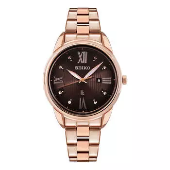 Часы SEIKO Lukia Series Waterproof Quartz Gold/Black, золотой