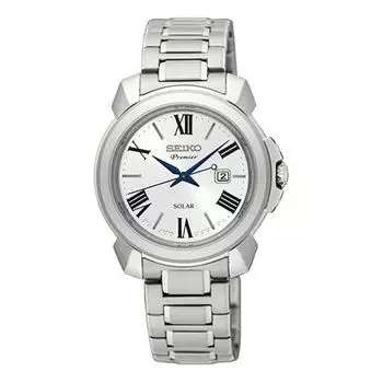 Часы SEIKO Premier Series Solar Energy Silver, серебряный