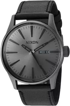 Часы Sentry Leather Nixon, цвет Gunmetal/Black