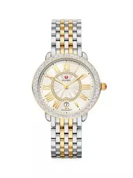 Часы Serin Mid с двухцветным бриллиантовым браслетом Michele