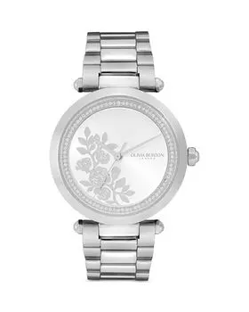 Часы Signature Floral, 34 мм Olivia Burton, цвет Silver