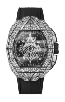 Часы spirit of big bang sang bleu titanium pav 42 мм Hublot