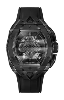 Часы spirit of big bang sang bleu all black 42 мм limited edition Hublot