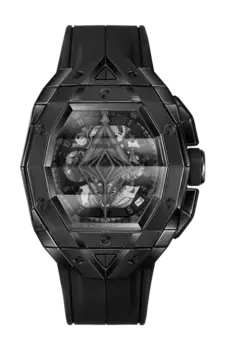 Часы spirit of big bang sang bleu all black 42 мм limited edition Hublot
