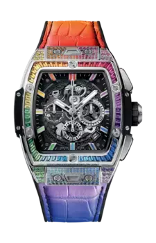 Часы spirit of big bang titanium rainbow 42 мм Hublot