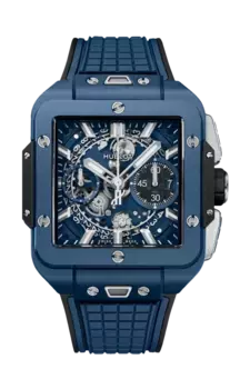 Часы square bang unico blue ceramic 42 мм Hublot