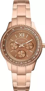 Часы Stella Multifunction Stainless Steel Watch - ES5109 Fossil, цвет Rose Gold