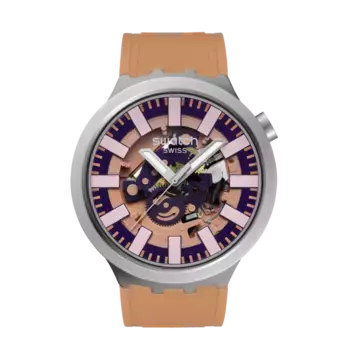 Часы Swatch TERRACOTTA TIDE бежевого цвета с каучуковым ремешком, оранжевый