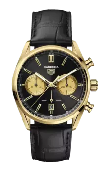 Часы Tag Heuer Carrera chronograph с желтым золотом 41 мм