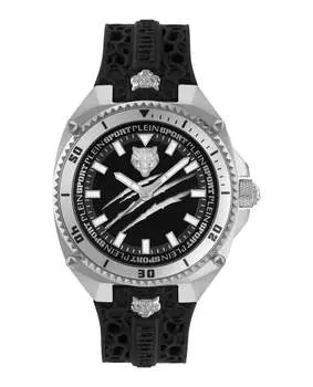 Часы Thunder Force из силикона PLEIN SPORT, цвет black/stainless steel/black