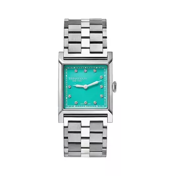 Часы Tiffany & Co. Union Square Tiffany Blue Dial, 27 мм, нержавеющая сталь/бриллианты