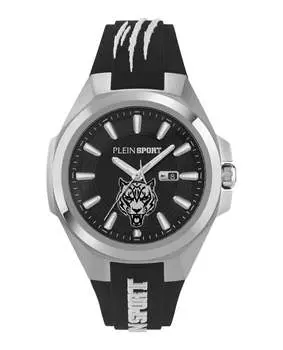 Часы Tigermaster из силикона PLEIN SPORT, цвет black/stainless steel/black