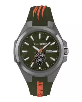 Часы Tigermaster из силикона PLEIN SPORT, цвет green/gun/green