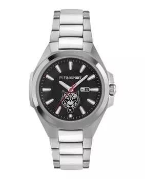 Часы Tigermaster PLEIN SPORT, цвет silver/stainless steel/black