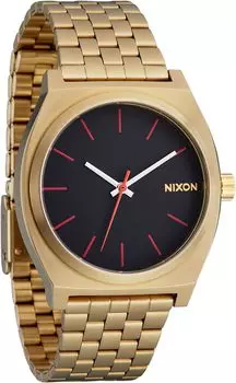 Часы Time Teller Nixon, цвет Yellow Gold / Black / Red