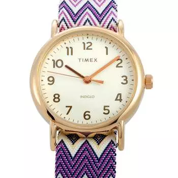 Часы Timex Weekender Chevron 38 мм золотистого цвета TW2R59000, цвет multi