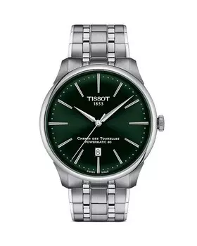 Часы Tissot Chemin des Tourelles Powermatic 80, 42 мм, зеленый