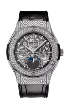 Часы titanium pave moon phase Hublot