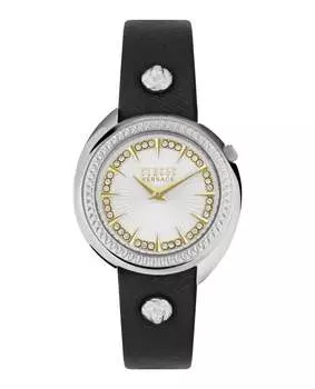 Часы Tortona Crystal Strap Versus Versace, цвет black/stainless steel/silver