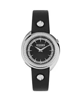 Часы Tortona с кристаллами, 38 мм Versus Versace, цвет Black