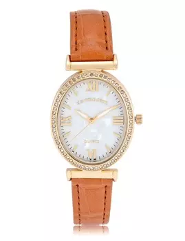 Часы U.S. Polo Assn Ladies Brown Embossed Strap, коричневый