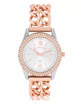 Часы U.S. Polo Assn Ladies Classic Rose Gold Link Bracelet, розовое золото