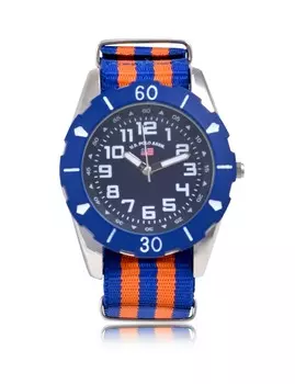 Часы U.S. Polo Assn Uspa Junior Blue And Orange Nylon Strap, оранжевый/синий