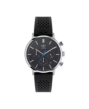 Часы унисекс Chrono Code One Chrono, черный силиконовый ремешок, 40 мм adidas, черный