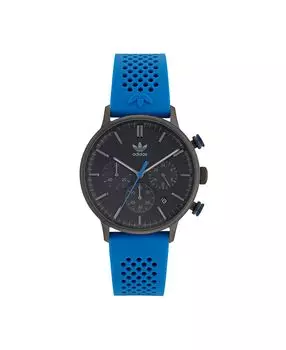 Часы унисекс Chrono Code One Chrono, синий силиконовый ремешок, 40 мм adidas, синий