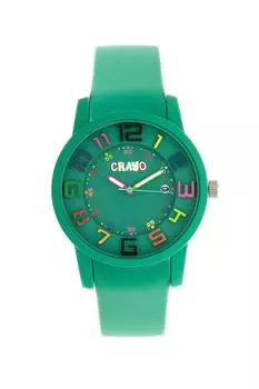 Часы унисекс Festival с датой Crayo, зеленый
