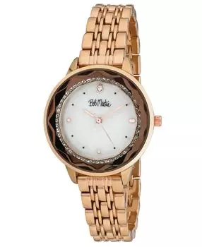 Часы унисекс из кварцевого сплава оттенка розового золота, 34 мм Bob Mackie, золотой