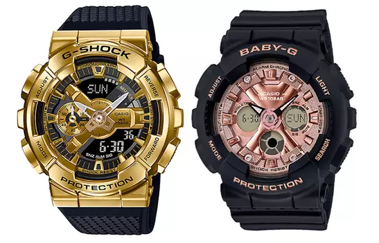 Часы унисекс парные Table Series золотые CASIO