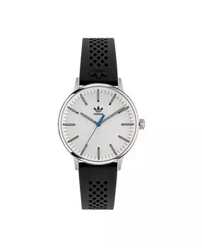 Часы унисекс с тремя стрелками Code One, черный силиконовый ремешок, 38 мм adidas