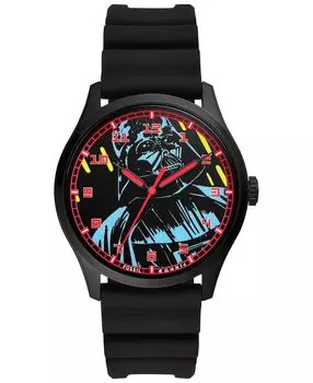 Часы унисекс, специальная серия, черные силиконовые часы с тремя стрелками «Звездные войны Дарт Вейдер», 42 мм Fossil
