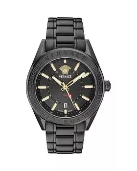 Часы V-Code GMT, 42 мм Versace, черный